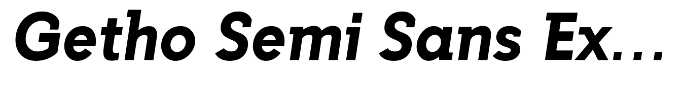 Getho Semi Sans Extra Bold Italic
